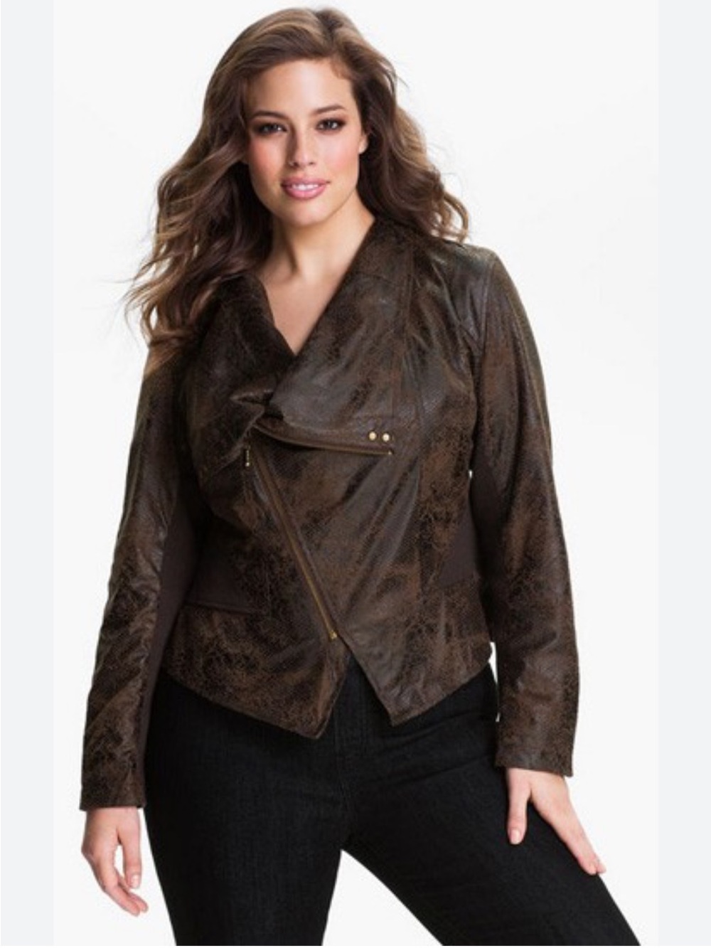 NWT Mynt 1792 Women's Plus Jacket Size 3X Nordstrom Faux Leather Jacket $188